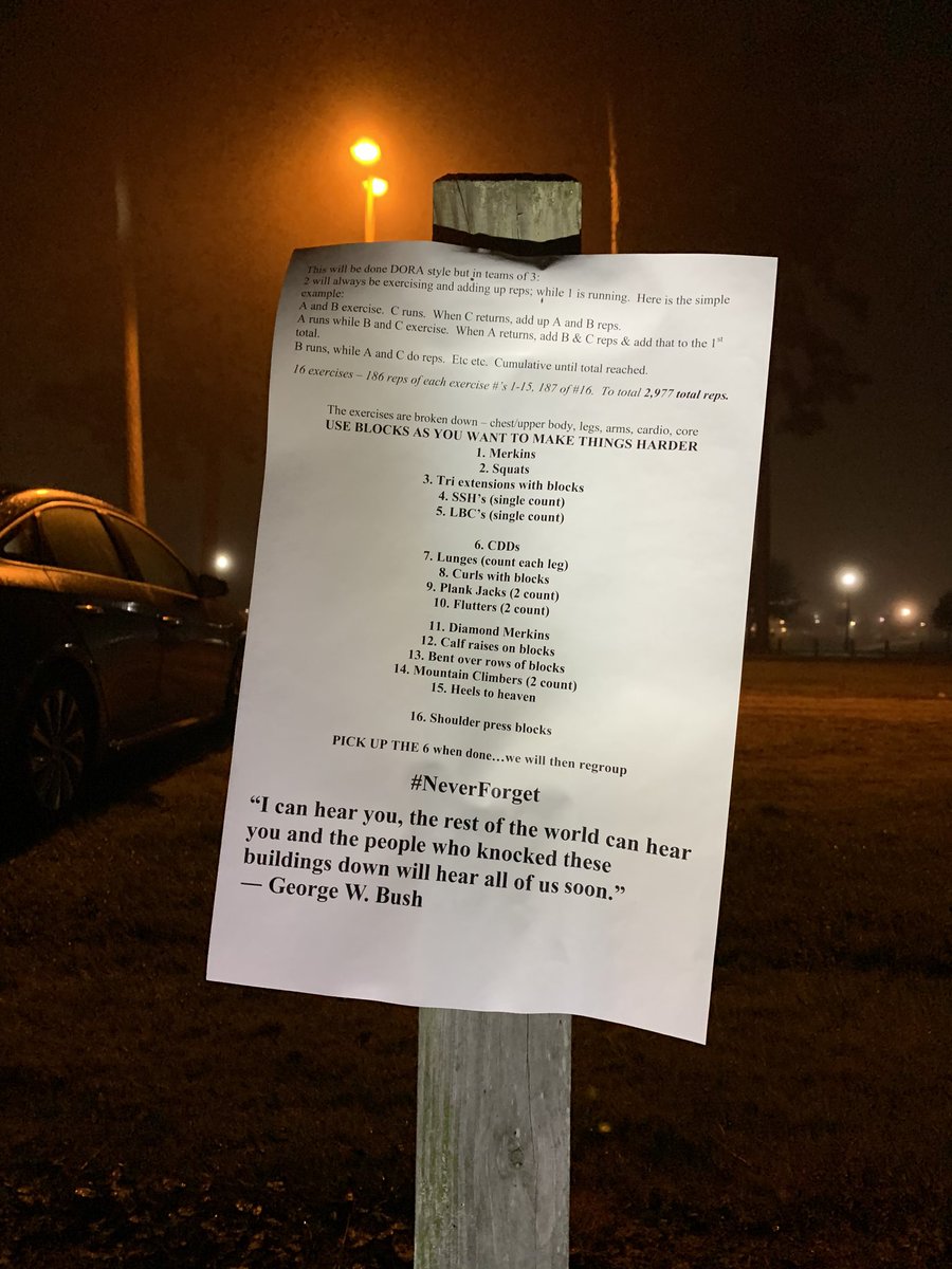 MattRHarris's tweet image. On this day we remember &amp;amp; recall the events of “where we were”, “what we were doing”, the lives lost &amp;amp; the loved ones left behind.

17 PAX posted @F3GrandStrand #Warthog for a #911Memorial &amp;amp; #NeverForget workout ... reps were put in &amp;amp; work done thanks to solid Q by @F3OneCall