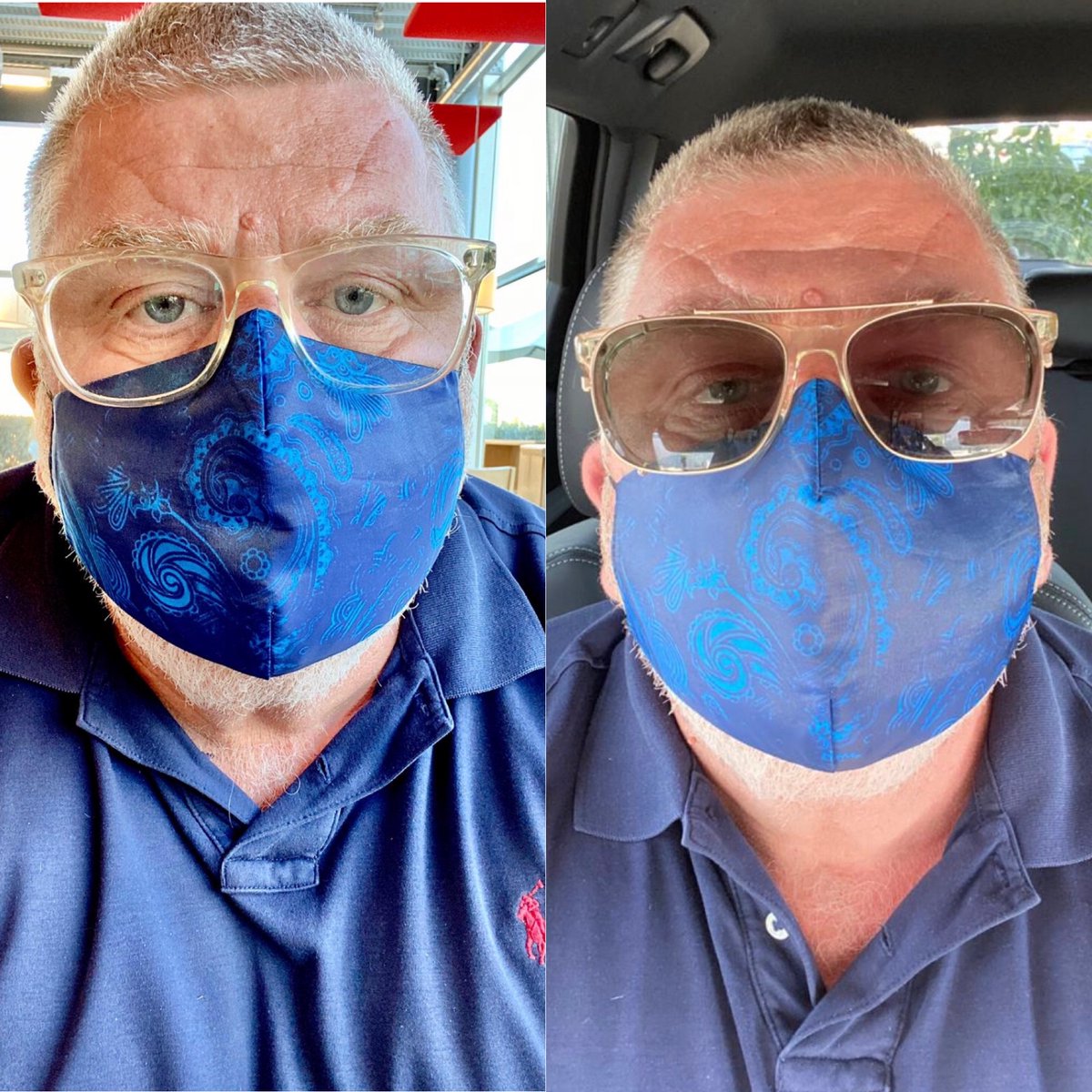 Glasses or shades.... you decide what to wear with your #mask ‘If you are after a mask with the wow factor, then look no further’ GQ Magazine #luxuryfacemask #luxurymask #comfortablefacemask #comfortablemask #breathablefacemask #breathablemask #masksforsale #facemasksforsale