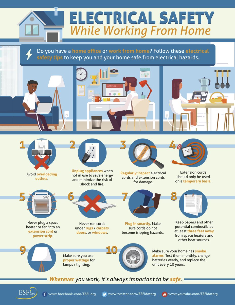CHECAssoc's tweet image. Are you continuing to work from home? Check out the safety tips for home offices. #StaySafe #WorkingFromHome
