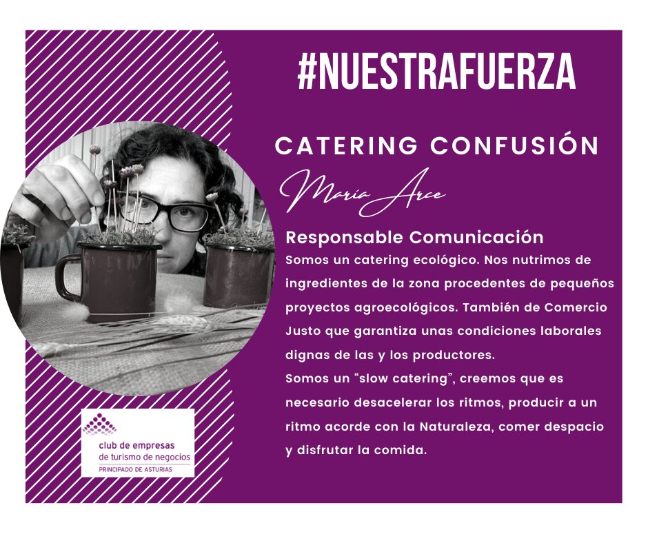 EventosAsturias's tweet photo. #MariaArce es la Responsable de Comunicación de @confusioncomida catering ecológico que se unió a la Oficina de Congresos de Gijón - @GijonEventos aportando su filosofía y profesionalidad.
Y sí, son los creadores de @asturcilla !
#NuestraFuerza
#GijónEventos
#AsturiasEventos https://t.co/RCLXyAlhZ3