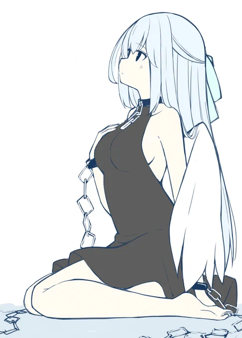 天使ちゃん途中。完成させたい絵が増えていきます 