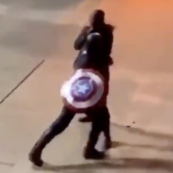 planetcameron's tweet photo. Who let US Agent have capโs shield AND WHY DOESNโT SAM HAVE IT ๐ค๐ค https://t.co/3V951Yhtua