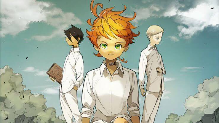 Yakusoku no Neverland/The Promised Neverland (8.7/10)Surrounded by a forest and a gated entrance, the Grace Field House is inhabited by orphans happily living together as one big family, looked after by their "Mama," Isabella.