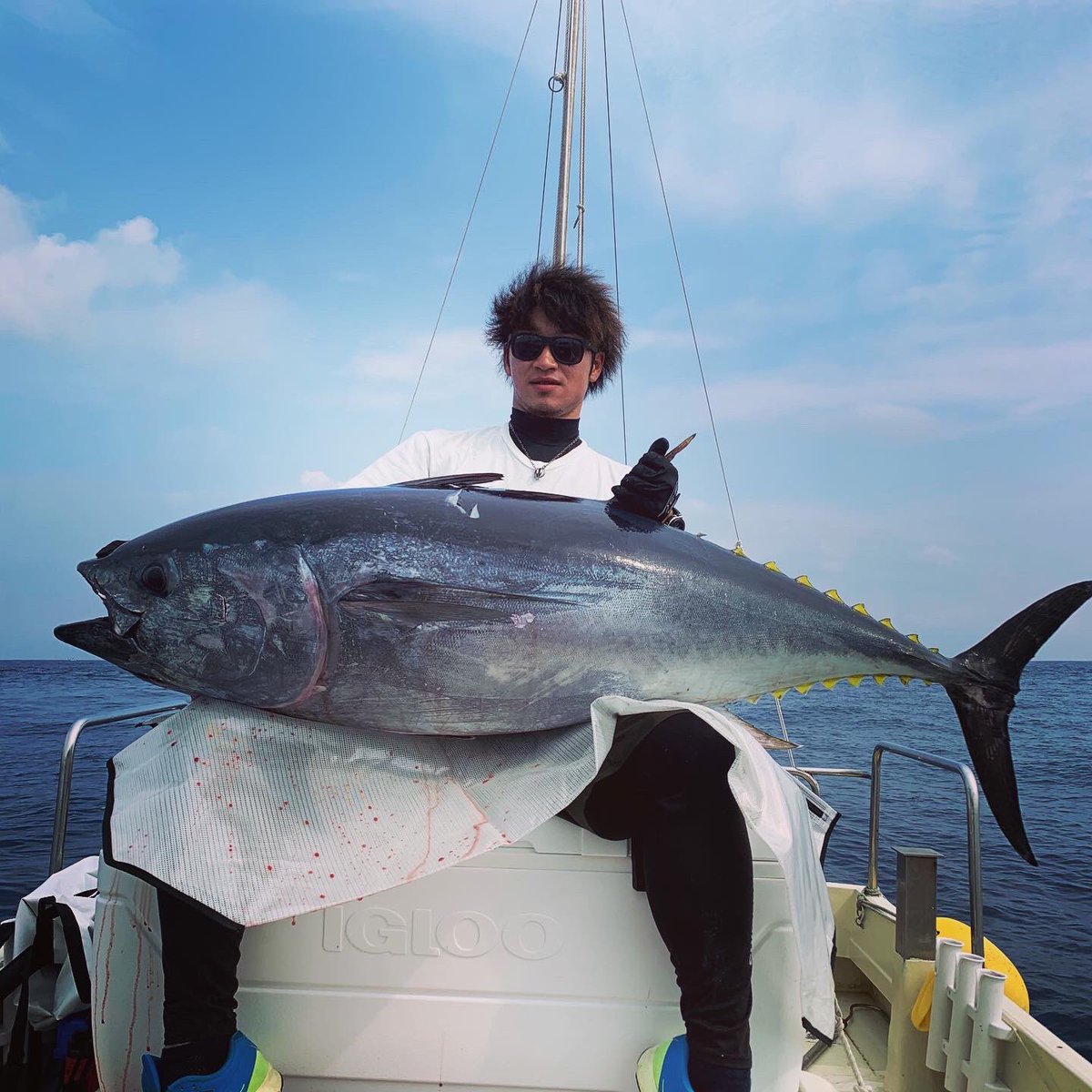 takayufishing's tweet photo. 今シーズン最後のマグロ狙いで渋い中なんとかキャッチ！ https://t.co/ALmnopMZ2K