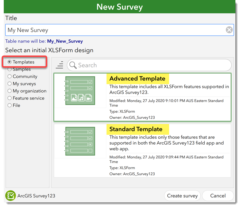 ArcGISSurvey123's tweet photo. The #XLSForm templates for #ArcGIS #Survey123 have just gotten a fresh new look. Check out this blog for all the details on how you can start using these templates! https://t.co/xzeGtj6DUy https://t.co/J6vIcr5Z7f