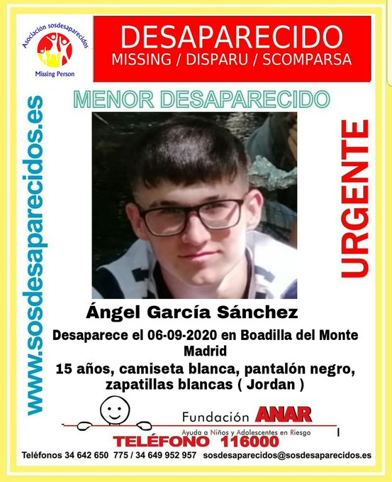 guardiacivil's tweet photo. ⚠️#MuyUrgente🆘

Este es Ángel, una #menor que ha #desaparecido en Boadilla del Monte #Madrid 

Si lo ves llámanos 
☎062
☎112
Colabora, tu RT no cuesta nada y es muy importante para localizarle https://t.co/cJUpfvNrUL