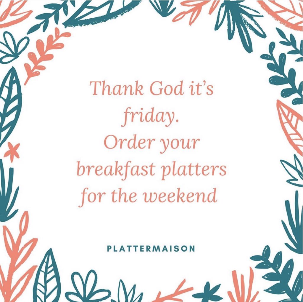 plattermaison's tweet photo. It’s Friday guys !!! So Eat😁 https://t.co/sYyFnCdx2w