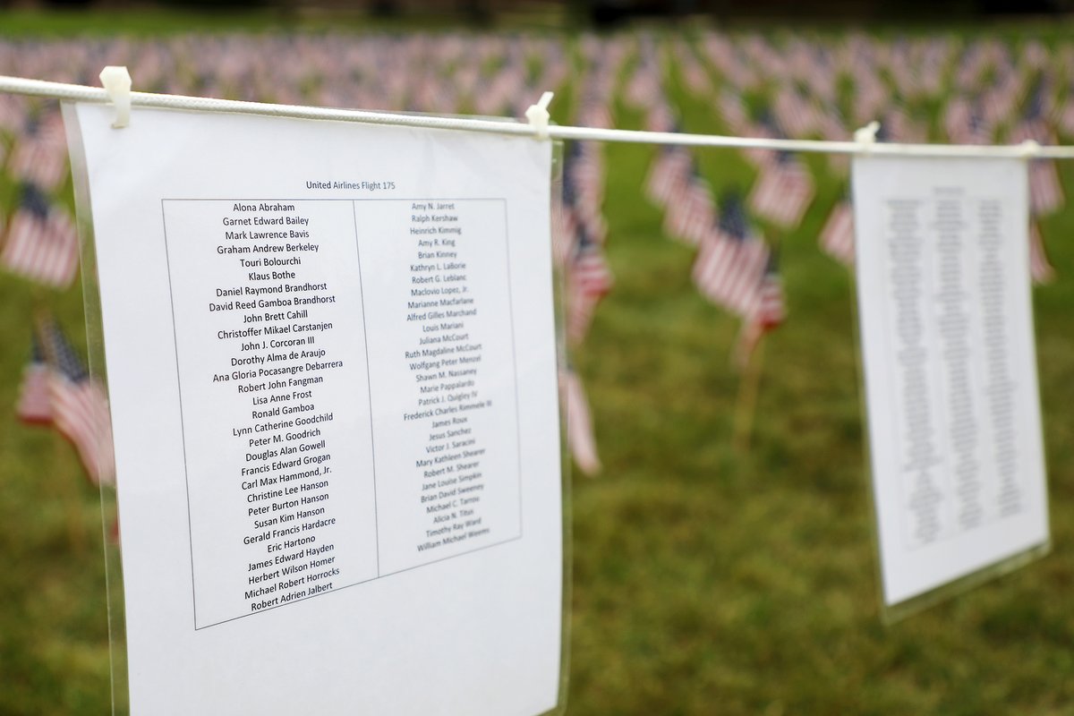 BloomsburgU's tweet photo. We remember … 🇺🇸🎗 #September11 #NeverForget #PatriotDay https://t.co/2FPufyc4uQ