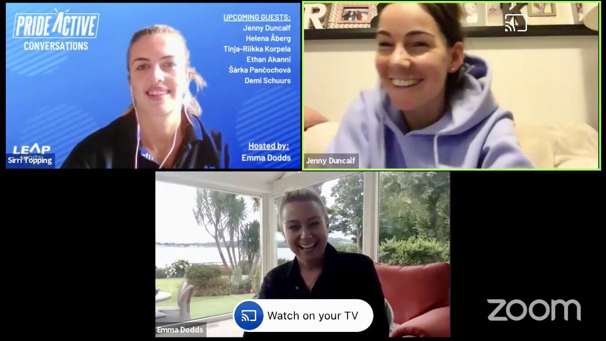 JennyDuncalf's tweet photo. Fun chat with @LEAPsports and @Sports_EmmaD ๐๐ป Thanks for having me on the #prideactive show. Check out the interview on their Facebook page ๐ @Scottish_Squash https://t.co/VumCrKUUqS
