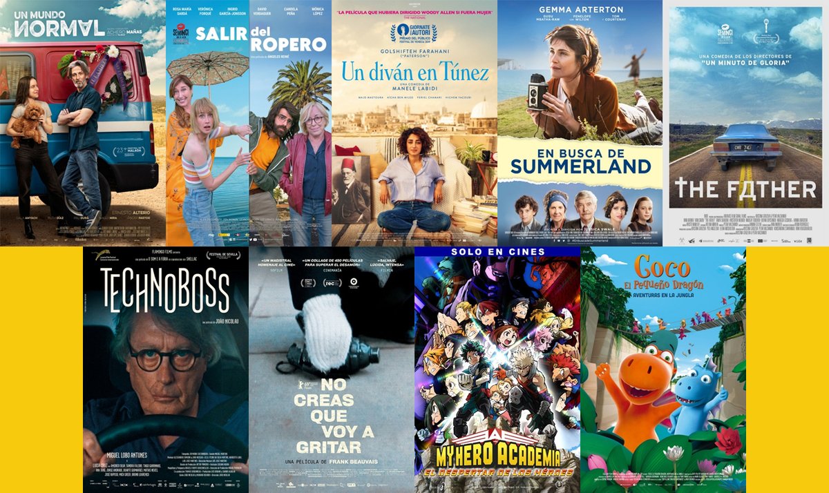 TrailersyEstren's tweet photo. 🍿 Trailers de los Estrenos del 11 de septiembre 2020:
- #UnMundoNormal
- #SalirDelRopero
- #UnDivánEnTúnez
- #EnBuscaDeSummerland
- #TheFather
- #Technoboss
- #NoCreasQueVoyAGritar
- #MyHeroAcademia #ElDespertarDeLosHéroes
- #CocoElPequeñoDragón
https://t.co/kgjx0QvXLZ https://t.co/bPKrDXDD1b