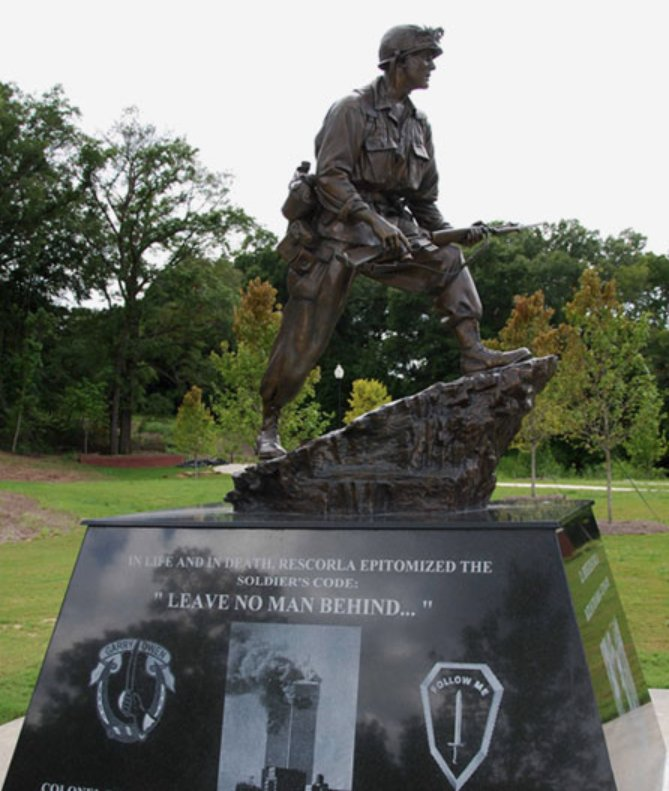41 years later, the US Army Infantry School at Fort Benning would unveil on its memorial walk a statue of Rescorla - the caption on the pedestal says everything about Rescorla as a soldier: "LEAVE NO MAN BEHIND." but we're getting ahead of ourselves8/16