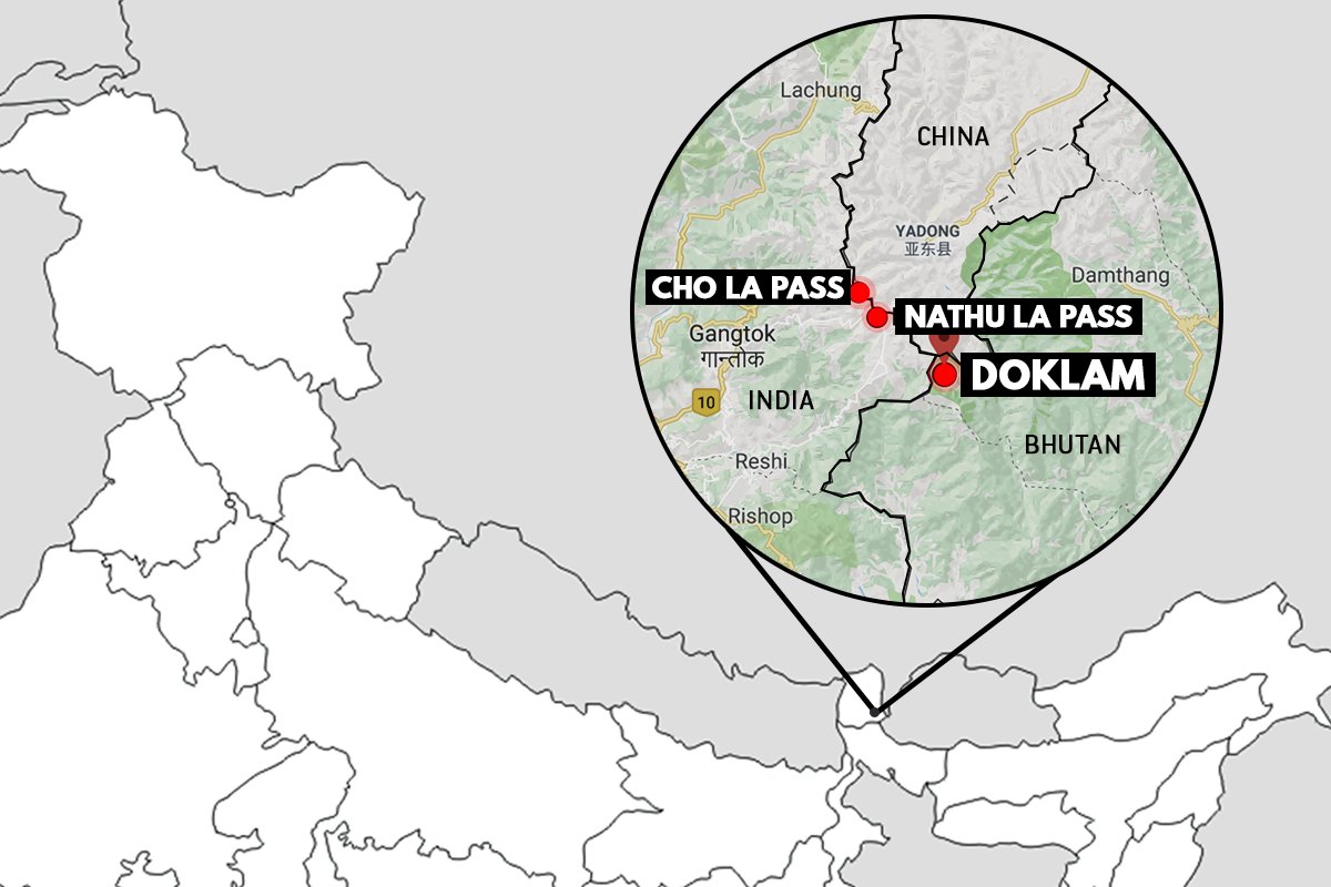 Sino-India Military Clashes at Nathu La, 1967.Nathu La pass is located in the Chumbi Valley along the Sikkim-Tibet border. It is here that the Indian & Chinese troops are just 20-30 meters away from each other, the closest anywhere along the 4000km long Sino-India border.
