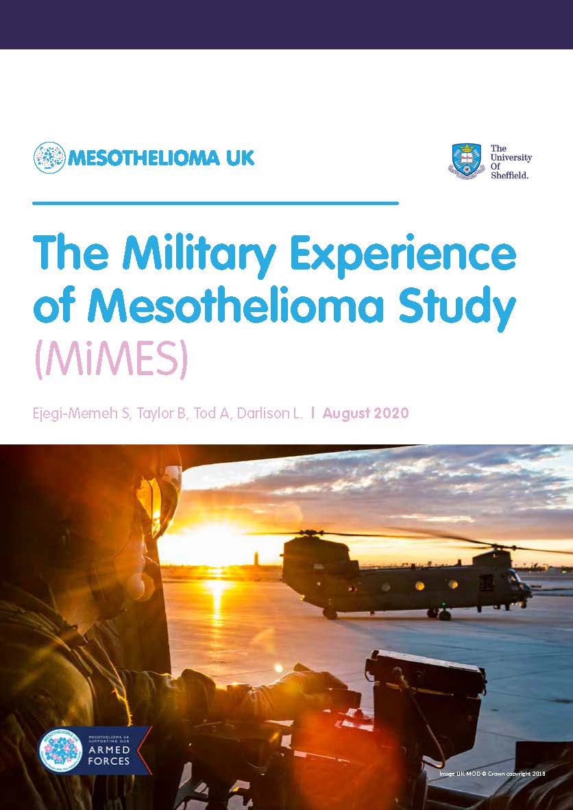 A research report into the experience of #ArmedForces personnel and veterans with #mesothelioma has recently been published. Meso UK funded the MiMES study which was carried out by researchers <a href="/sheffielduni/">The University of Sheffield</a>  bit.ly/3k5Z2zK