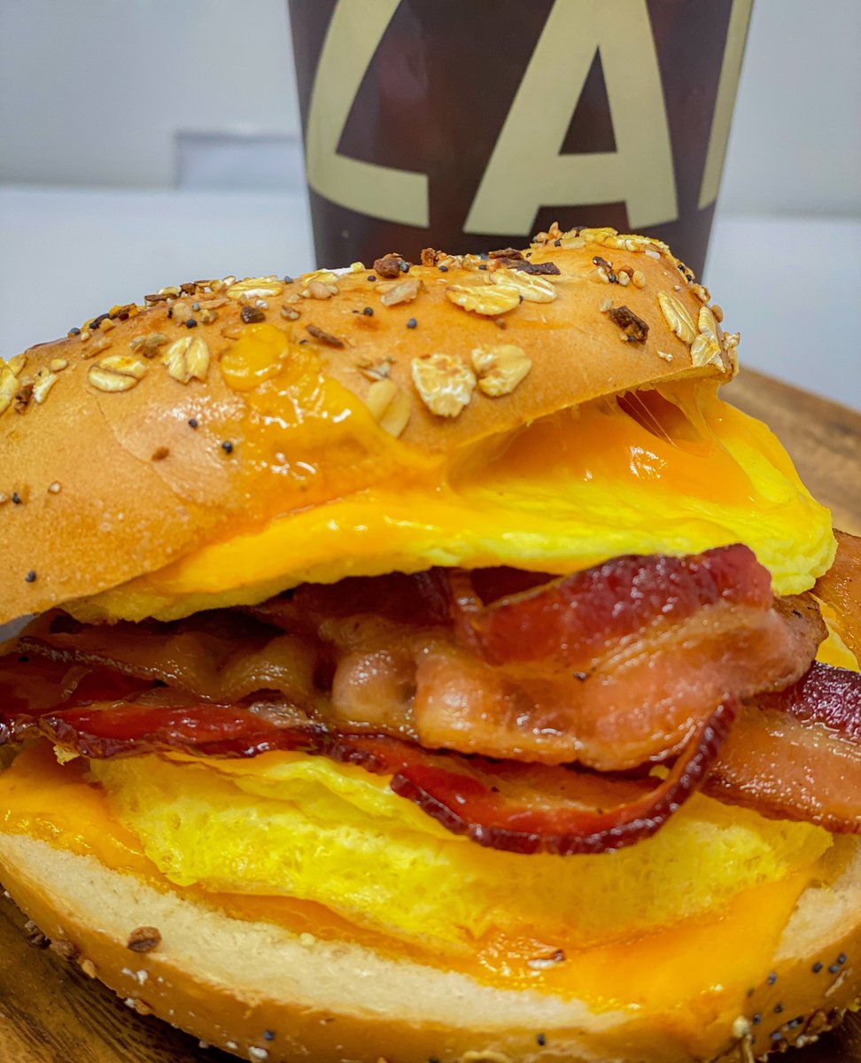 BECause I need to start my Friday with a bacon, egg &amp; cheese! #zarosfamilybakery #BEC #breakfast