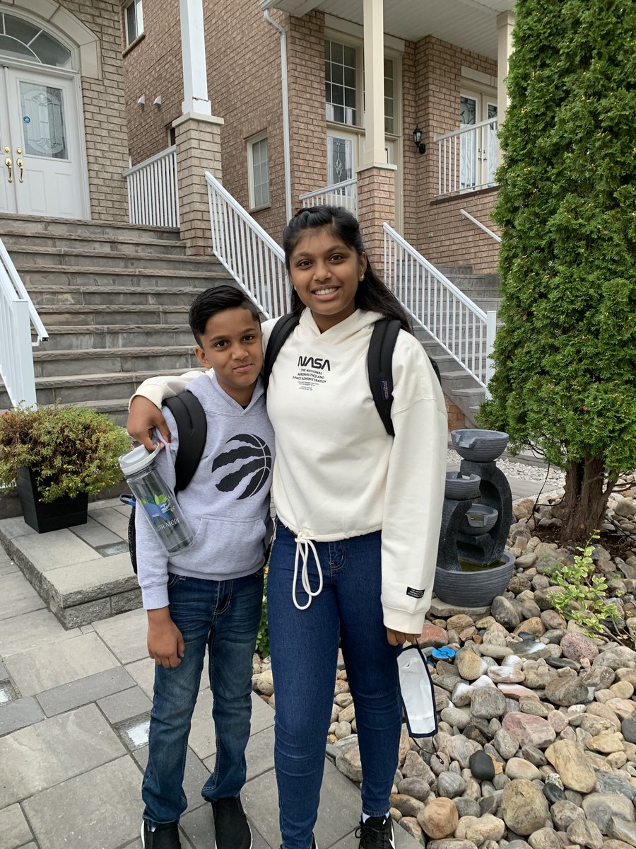 Goals: Girl wants to work for NASA one day.. boy just wants Raptors to win tonight!#FirstDayOfSchool #BeSafe