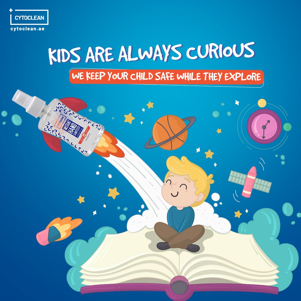 cytoclean's tweet photo. keep your child safe while they explore with cytoclean

Logon to-https://t.co/AxK8NKiCro

#Cytoclean #hygienic #dubai #dubai2020 #besafe #health #BackToSchool #BackToSchool2020 #strongertogether #wedoitanyway #school #learn #pandemicbacktoschool #backtoschoolnormal https://t.co/Pd9ozYMQij