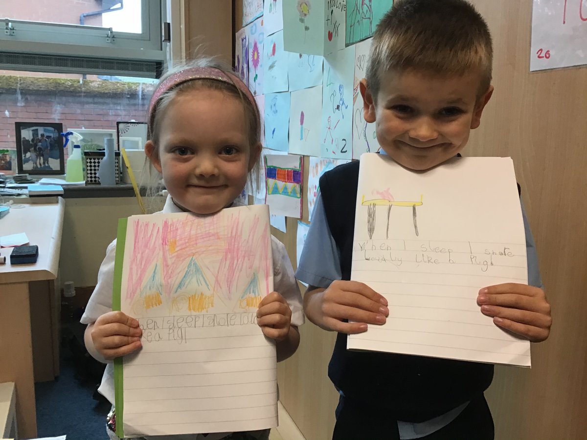 MrBeggsTeach's tweet photo. Look at today’s star writers!🌟

Today’s word of the day was ‘snore’  ...  the sentence  the  P2 crew came up with was, ”When I sleep I snore loudly  like a pig!”

#starwriters #wordoftheday #p2crew https://t.co/XDbL8DdPHd