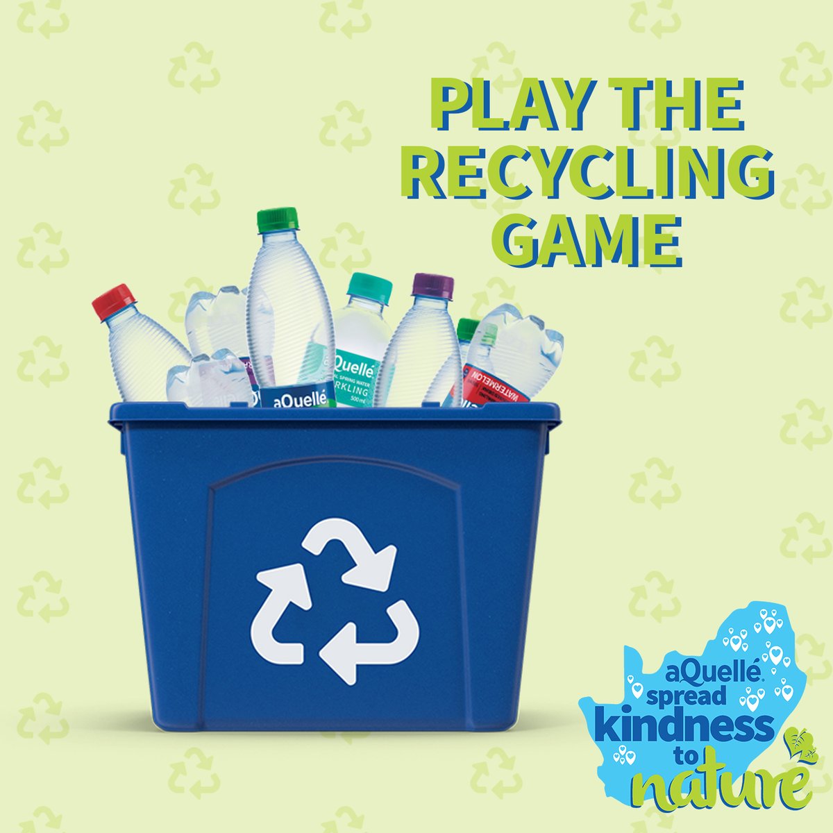 Play the aQuellé Recycling Game and stand a chance to win! Catch as many aQuellé bottles as you can and you could win a hamper. Click here to have a go! recycling-game.aquelle.co.za #CleanUpAndRecycle