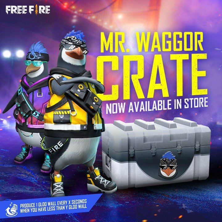 IndiaGarena's tweet photo. Mr. Waggor crate is now available for you to get in-store! 🐧
You can now play with the coolest pet in Free Fire and worry less about your defense with this flippy friend by your side as he can produce 1 gloo wall when you have fewer gloo walls. 🛡
#FreeFire #IndiaKaBattleRoyale https://t.co/lP8RrQ3o63