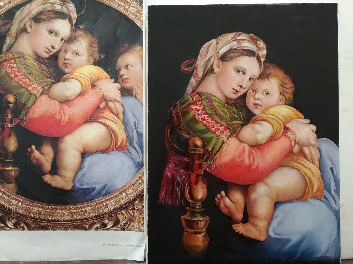 小椅子の聖母』（Madonna della Seggiola）※模写