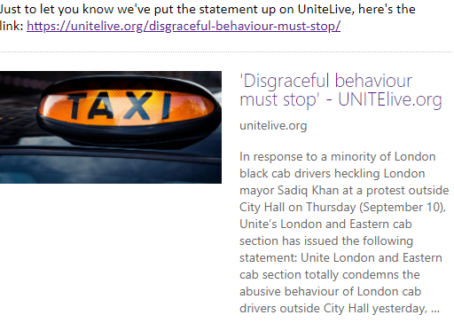 Unite Cab Section tweet media