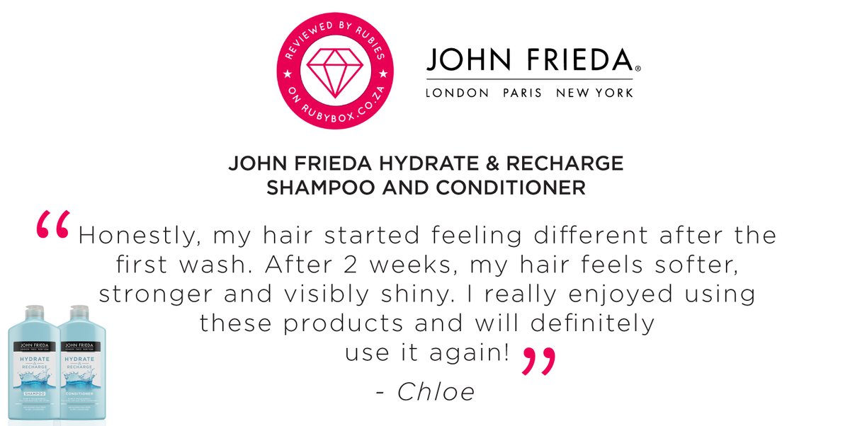 rubybox_beauty's tweet photo. Like nothing, you have ever tried before!😉 rubies are loving their result from using the ohn Frieda Hydrate and Recharge.
Read more reviews here: https://t.co/3WTfBakFvL
#rubybox #rubyboxhydrate #hydrateandrechargeSA #JohnfriedaSA @JohnFriedaSA https://t.co/1AYFDezkek