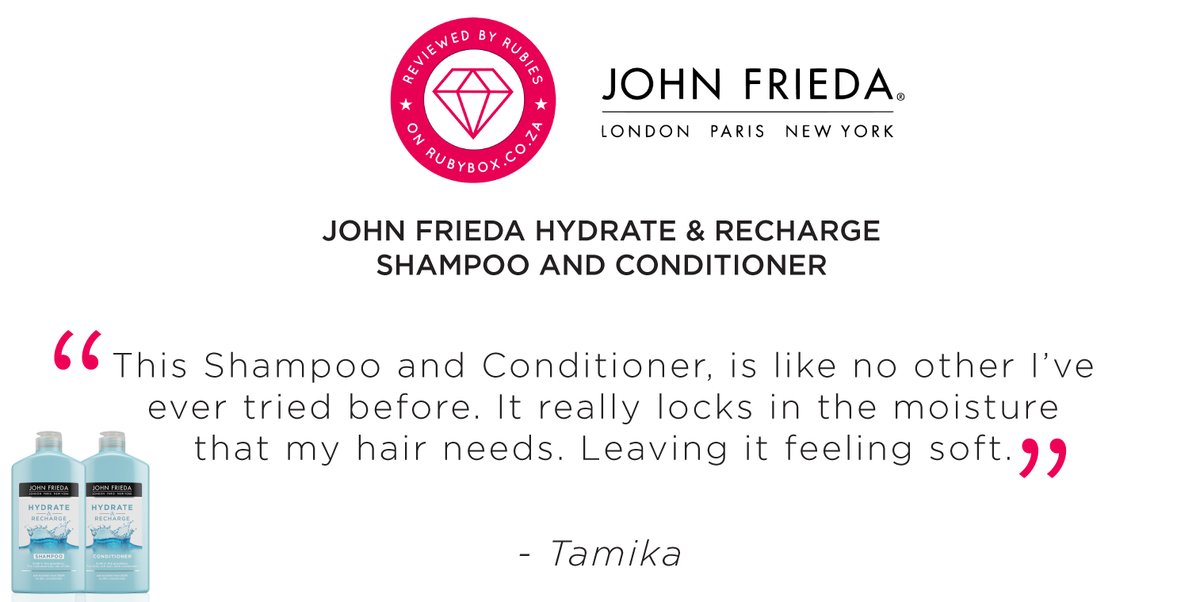 rubybox_beauty's tweet photo. Like nothing, you have ever tried before!😉 rubies are loving their result from using the ohn Frieda Hydrate and Recharge.
Read more reviews here: https://t.co/3WTfBakFvL
#rubybox #rubyboxhydrate #hydrateandrechargeSA #JohnfriedaSA @JohnFriedaSA https://t.co/1AYFDezkek