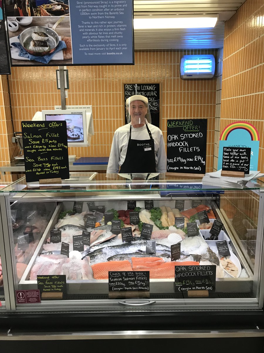 BoothsCountry's tweet photo. It's #freshcounterfriday! Diced Beef Steak now £8/kg, Scottish Salmon Fillets now £15/kg, Oak Smoked Haddock Fillets now £14/kg, Sea bass Fillets £1.95 each. All while stocks last until 13.09.20 🙌 📸  Gerard #Fullwood Di #Kendal Alan #Clitheroe Hazel #StAnnes https://t.co/QpjGe1z441