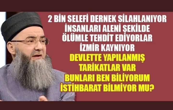 hhakkikahvec884's tweet photo. Cübbeli Ahmet Hoca,
CNN Türk'te,Türkiye'deki selefi grupların silahlandığını ve "İnsanları alenen ölümle tahdit ediyorlar,İzmir kaynıyor"dedi.
Söyleyen biz olsak DİN DÜŞMANI, Cübbeli olunca PÜR DİKKAT KESİLDİLER!
#RabıtaUğurMumcudanSonra
#Yahuda kitaplarımızda 5 sene önce yazdık. https://t.co/PhlmoBj5gk