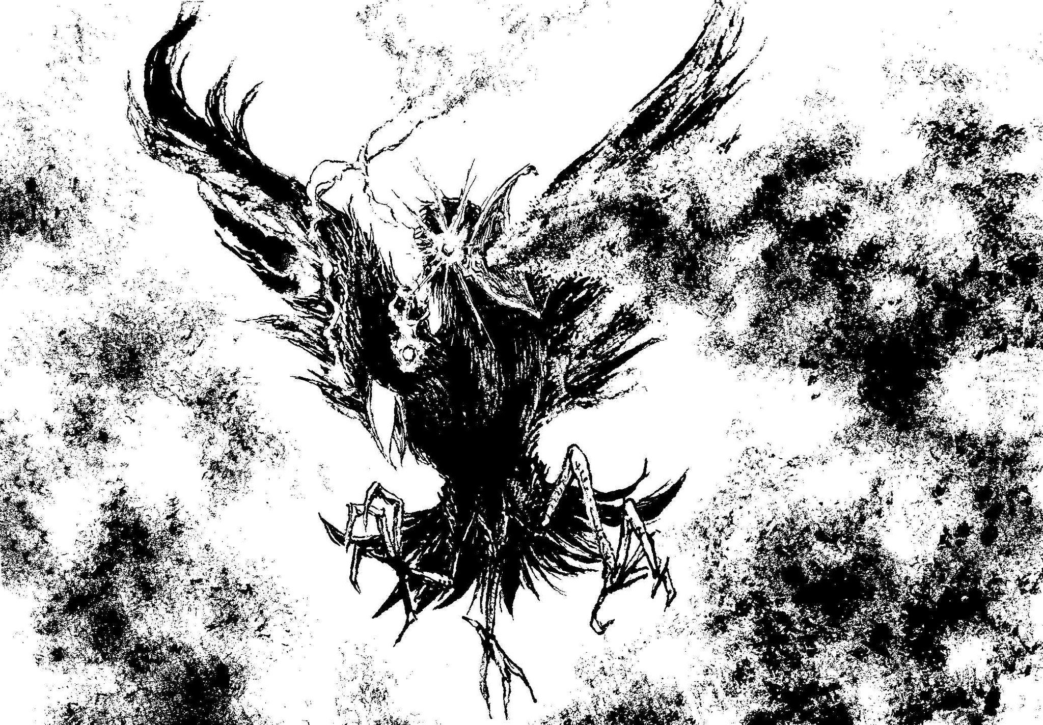 煙鳥 オカのじ異想事務局 お前さんがお誕生日祝いで超カッコいいイラストを描いてくれました 煙鳥アイコンを参考にしてくれた もはや大妖怪やろこれ T Co Qf59mfertt Twitter