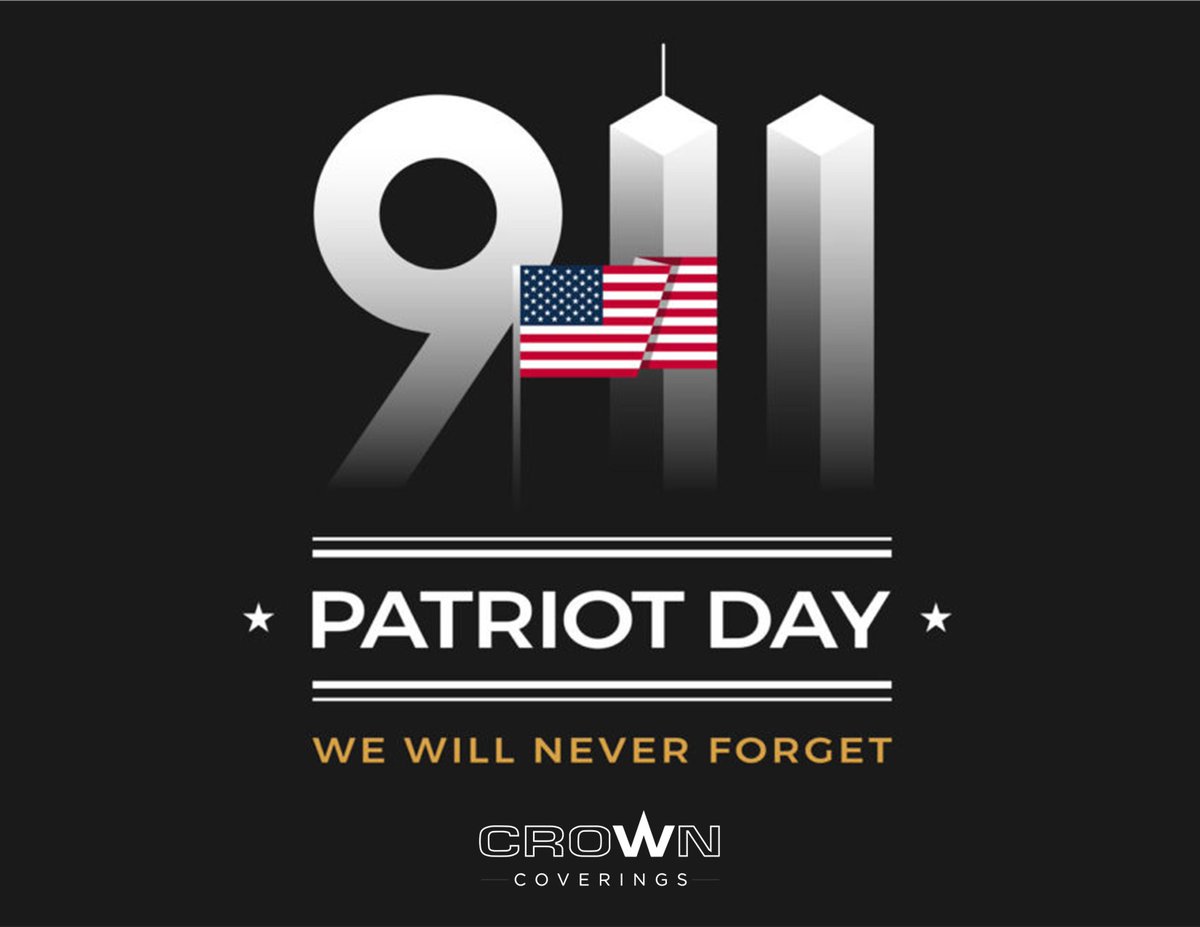CrownCoverings's tweet photo. On this day, remember the #bravery and #heroism of your fellow Americans. 🇺🇸 United We Stand! #NeverForget #realheros #911Memorial #crowncoveringsinc https://t.co/sjwSAFkT1J