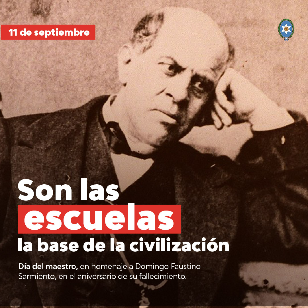 GobiernoSalta's tweet photo. #11deSeptiembre
A 132 años del fallecimiento de Domingo Faustino Sarmiento conmemoramos el #DiaDelMaestro.  
Conocido como el "Padre del aula", Sarmiento introdujo profundos cambios en la educación Argentina. https://t.co/0pRx5TvPve