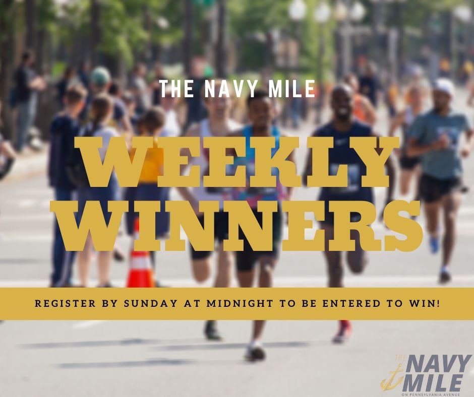 TheNavyMile's tweet photo. Want to get in on this week's raffle? Be sure you register by midnight Sunday (9/13) to be entered to win this week's gift card raffle. https://t.co/sIkXSAobZg https://t.co/HUHy4qykVY