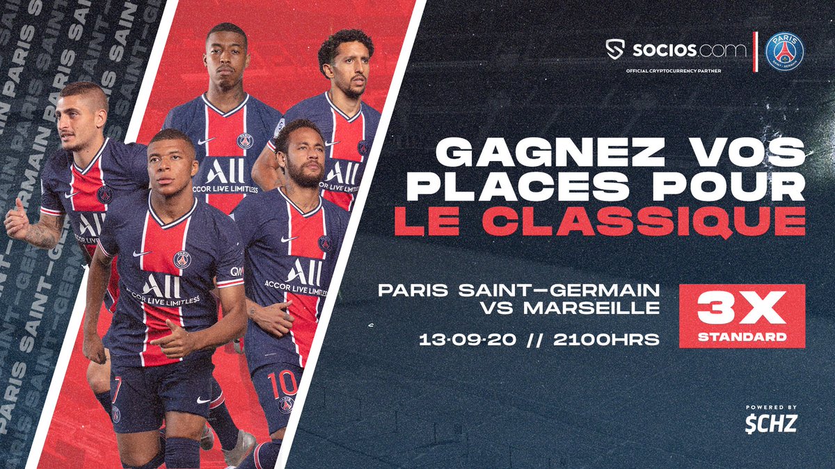 socios's tweet photo. 🔴CONCOURS🔵
Pour fêter les 2 ans de notre partenariat avec @PSG_Inside, nous offrons 3 places pour le match face à Marseille dimanche. Pour participer:
✅Suivez
✅Commentez #2YearsOfSocios
✅RT
Participation possible jusqu'à demain à 15h
T&C: https://t.co/l6hBoUBRyt https://t.co/ugemQKgRKR