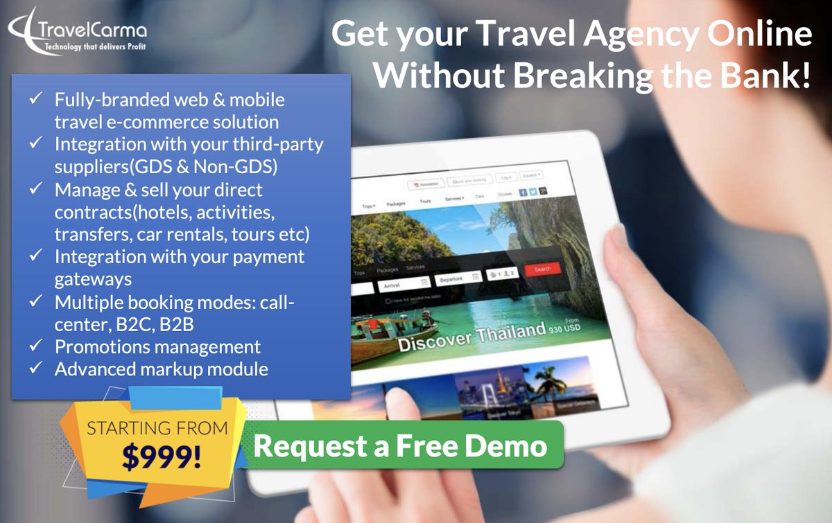 Checked out our Resilience Package yet? Head over to our website now and take the first step towards getting a fully-fledged travel e-commerce solution...at an unmatched price: bit.ly/39DjzYq

#newnormal #traveltechnology #travelerp #travelagencysoftware #onlinetravel
