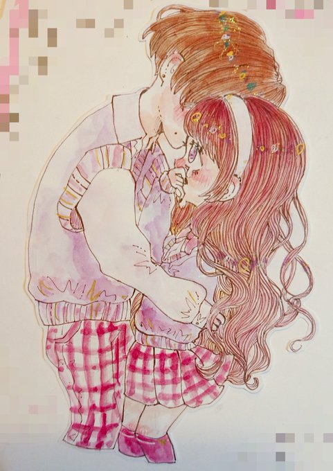 カップルイラストのtwitterイラスト検索結果