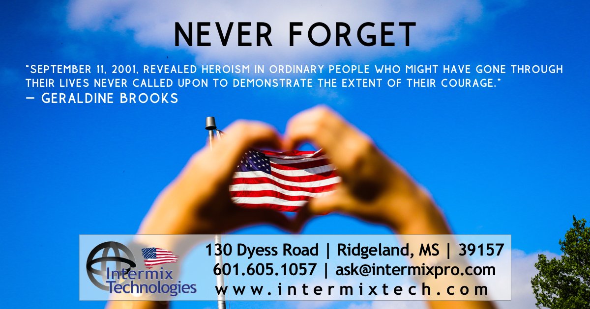 Intermix_Tech's tweet image. We will never forget the brave men and women who lost their lives during 9/11.  You&apos;re forever in our hearts.  #neverforget #911 #intermixkeepsyousafe #intermixtech 601.605.1057 #callme #wesavebeestoo
