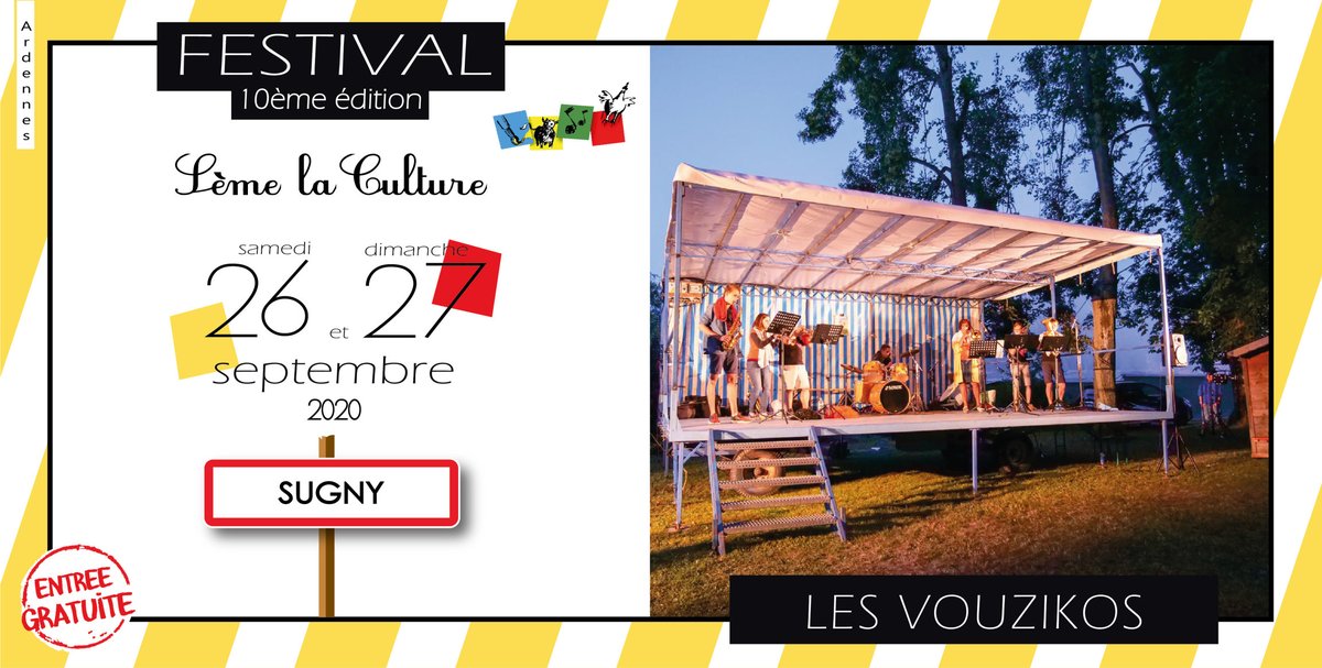 SemeLaCulture's tweet photo. [UN JOUR, UN ARTISTE]
📆 Plus que 16 jours avant le festival 
Aujourd'hui, on vous présente Les Vouzikos !

Vous pourrez les retrouver en concert sur la ferme de Sugny le dim. 27/09 à 17h00 !

👉 On compte sur vous 
Plus d'infos : https://t.co/QmI9wBYzTr https://t.co/RfpFszusWS