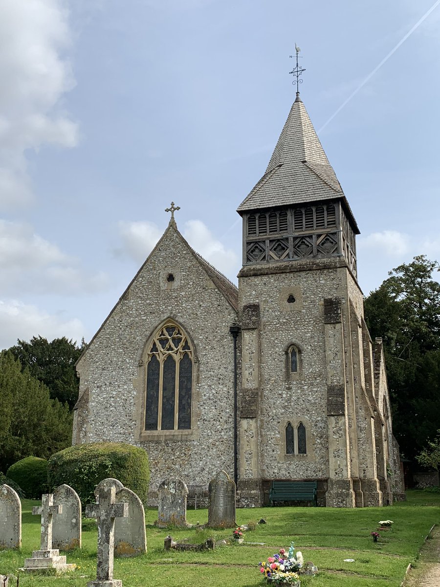 At Ovington, with its beautiful church, we spot our first brown trout & first swan