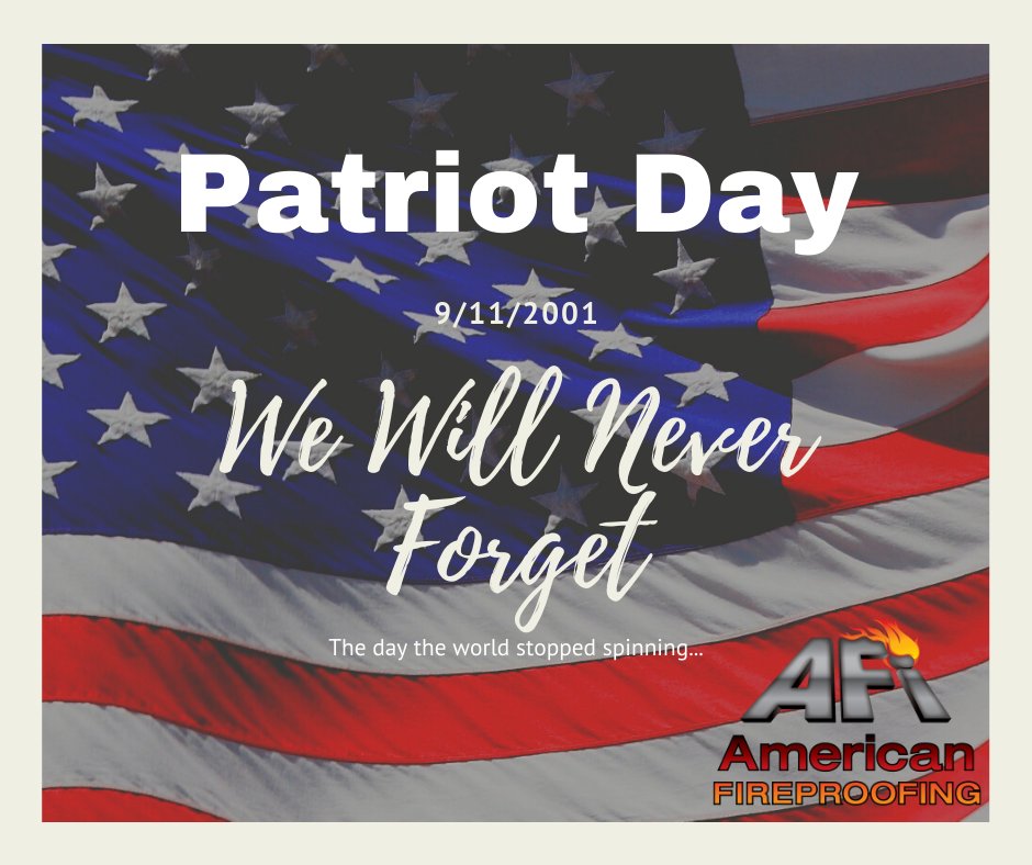 AFireproofing's tweet photo. We join together in remembrance of those we lost on this day 19 years ago. Our thoughts and deepest condolences are with all of the families missing their loved ones today, and everyday. 
.
.
#WeWillNeverForget #WhenTheWorldStopped #NeverForget https://t.co/ajIKSijPb0