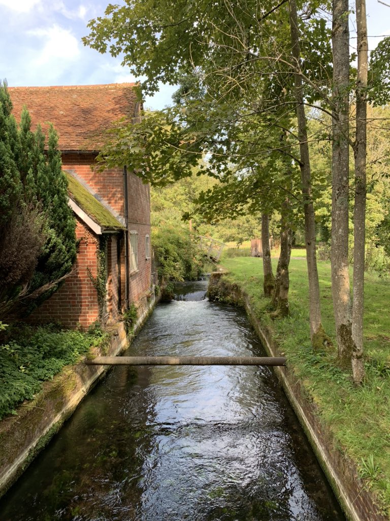 The water mill - as was - at  #Itchen Abbas. A chalk stream with sufficient water still that you can actually imagine the currents turning a wheel...