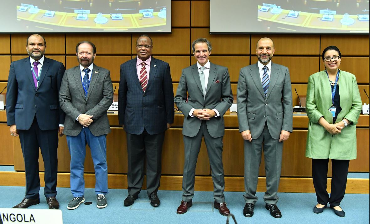 AFRAAfrica's tweet photo. Ms. Najat Maktar IAEA DDG-NA in her remarks at the Meeting of AFRA Representatives acknowledged AFRA's contribution to enhancing scientific resesrch and training through the Regional Designated Centres. She slso thanked AFRA MS for their contributions to the ReNuAL project. https://t.co/UMF9AxSxQj