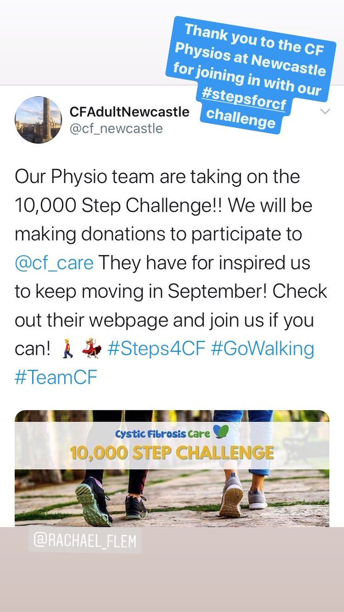 cf_care's tweet photo. Track your steps using your fitness device or phone and don't forget to share and tag us. We will give you a free t-shirt if you donate or raise ยฃ20! #steps4cf #cfcare #virtualfundraiser https://t.co/M0qUYdFVfk