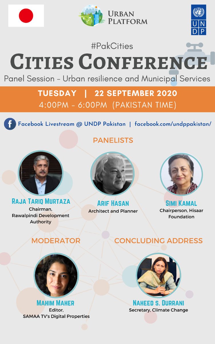 navift's tweet photo. Join this virtual #PakCities conference by @UNDP_Pakistan @PkUrbanplatform. We have requested the best talent in Pakistan on #cities to join us as speakers. They will be sharing their ideas & experiences. All these panels will be livestremed at the facebook page of @UNDP_Pakistan https://t.co/4ykLl3Xkjh
