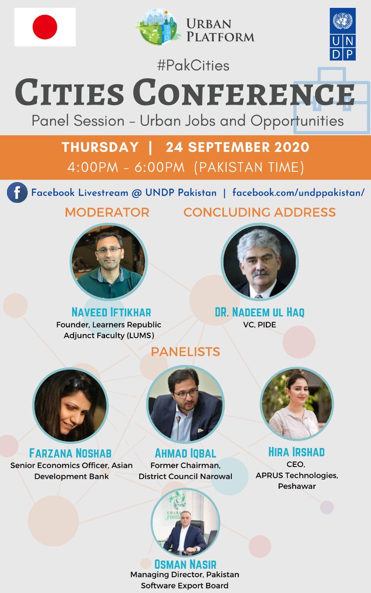 navift's tweet photo. Join this virtual #PakCities conference by @UNDP_Pakistan @PkUrbanplatform. We have requested the best talent in Pakistan on #cities to join us as speakers. They will be sharing their ideas & experiences. All these panels will be livestremed at the facebook page of @UNDP_Pakistan https://t.co/4ykLl3Xkjh