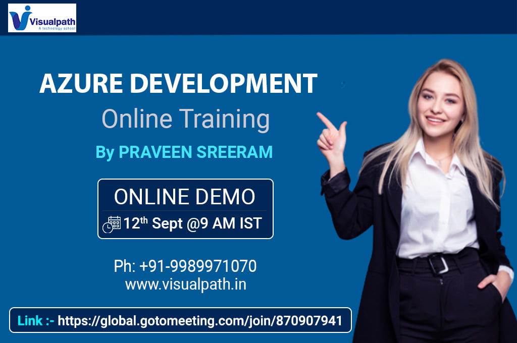 VisualpathPro's tweet image. We are Conducting Online Demo on #Azure_Development Course
Date & Time: 12th September 2020 -9am IST
Demo Link 👉👉 global.gotomeeting.com/join/870907941
Contact :📲 +91-9989971070
Visit us: visualpath.in/windows-azure-…
#Azure #azure_development #ShotonOnePlus