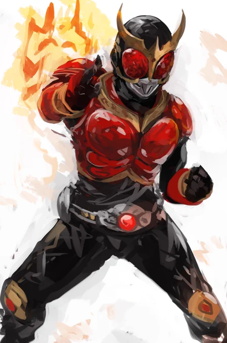 仮面ライダークウガ20周年らくがき 