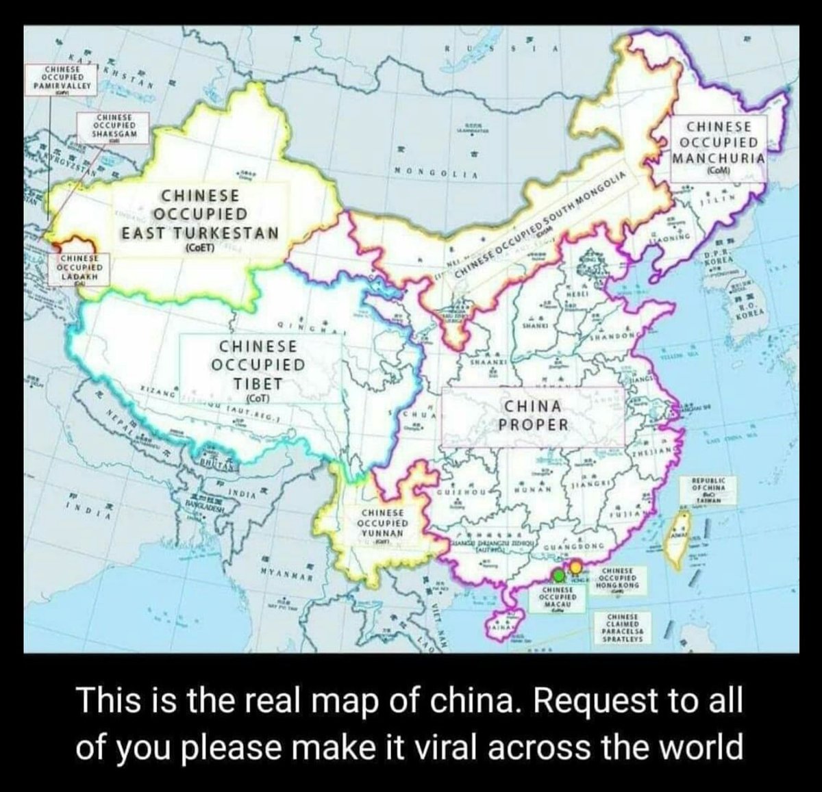 Include #RealChina
China's real map. Pls RT, Share, Copy, Tweet, make it viral
@realruda1 @TSS_Rajput @chandan6yhh @sbeautifuln3 @chouhan_ks @ABS_SMITI @Brand_Anuj @BJP4India @BJP4UP @BJPLive @BJP4Delhi @Bharatnama6 @Republic_Bharat