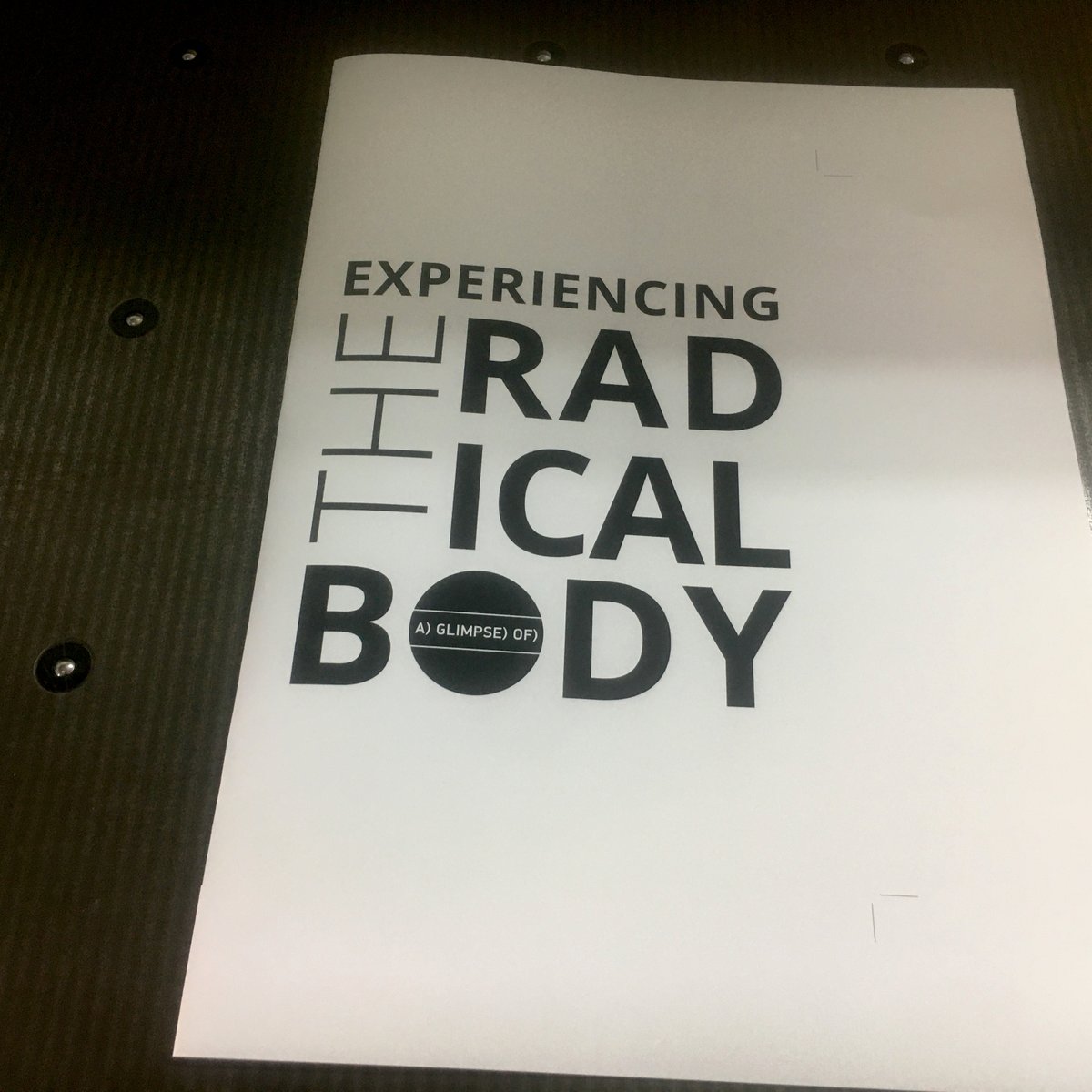 aglimpseof's tweet photo. ⚡️SUPER EXCITED⚡️

Here is what the extraordinary “Experiencing The Radical Body” will look like! 

I’m checking the sample that I just took from the printer, and I can tell you it's FABULOUS. https://t.co/5qtvVYLTwd