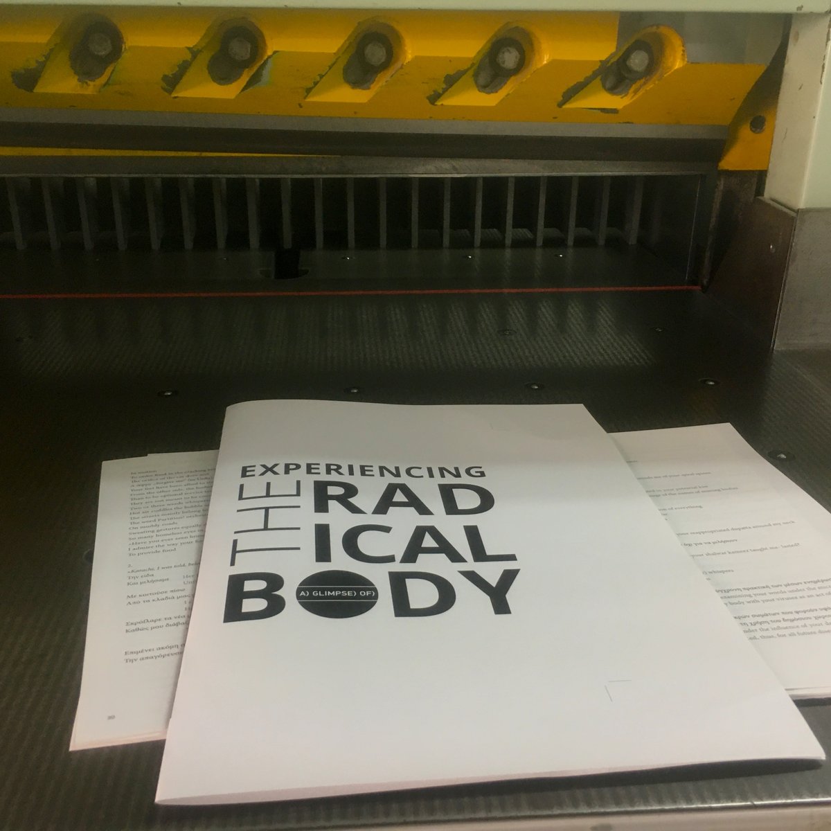 aglimpseof's tweet photo. ⚡️SUPER EXCITED⚡️

Here is what the extraordinary “Experiencing The Radical Body” will look like! 

I’m checking the sample that I just took from the printer, and I can tell you it's FABULOUS. https://t.co/5qtvVYLTwd